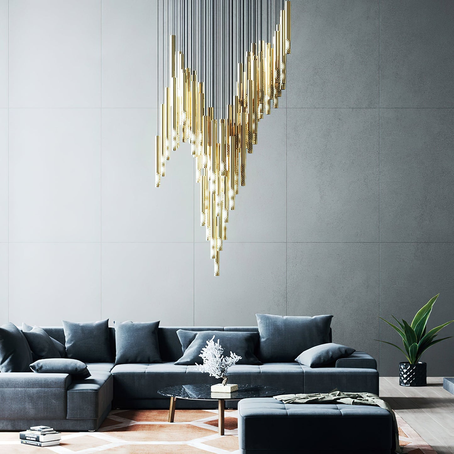 Galaxy Symphony Orchestra Meteor Shower Crystal Spiral Chandelier