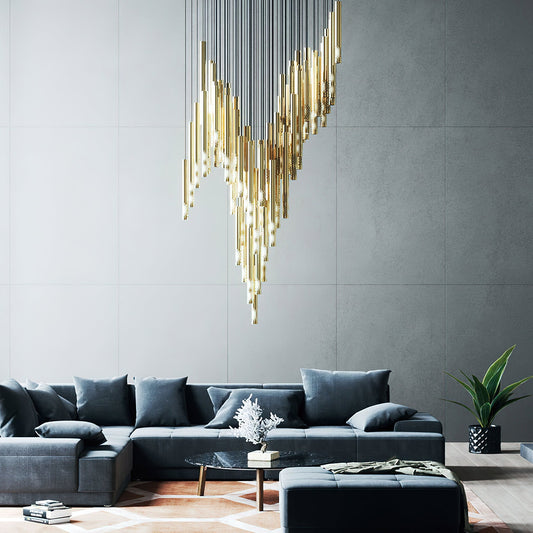 Galaxy Symphony Orchestra Meteor Shower Crystal Spiral Chandelier
