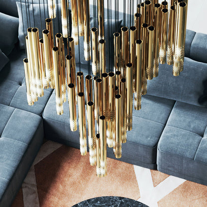 Galaxy Symphony Orchestra Meteor Shower Crystal Spiral Chandelier