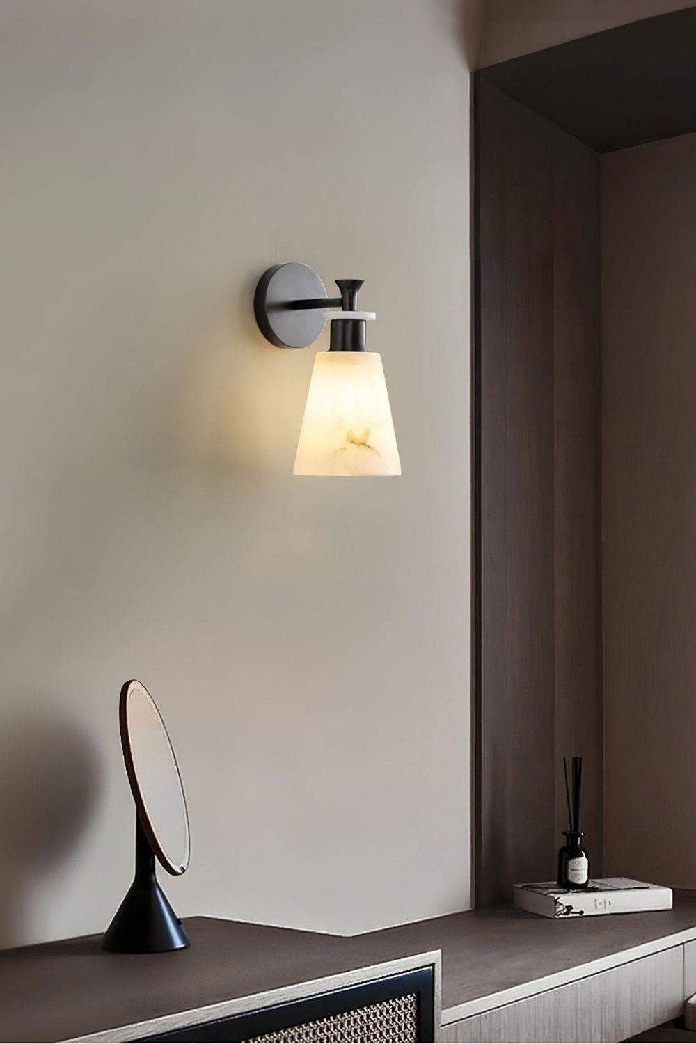 Tapered Alabaster Wall Sconce - view 10 | morylighting