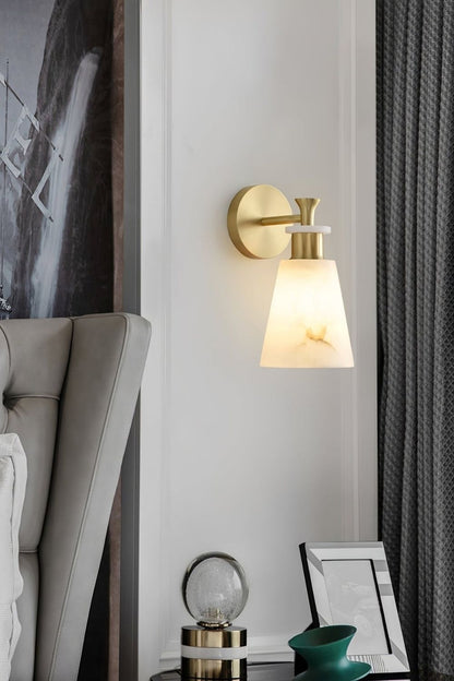 Tapered Alabaster Wall Sconce - view 9 | morylighting