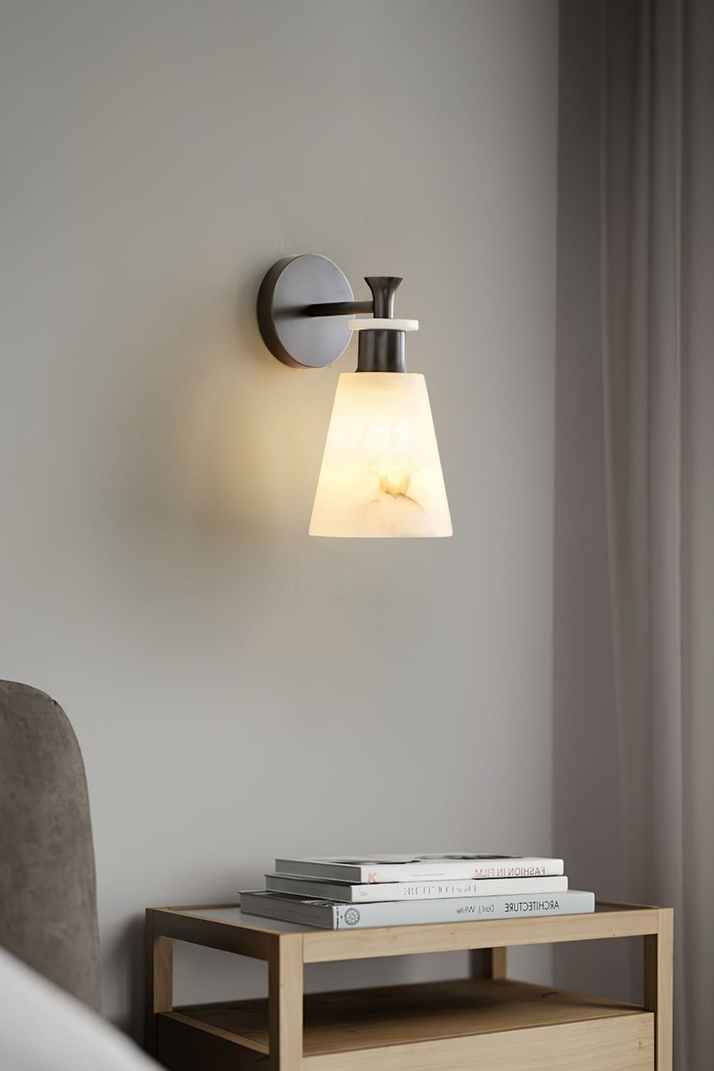 Tapered Alabaster Wall Sconce - view 3 | morylighting