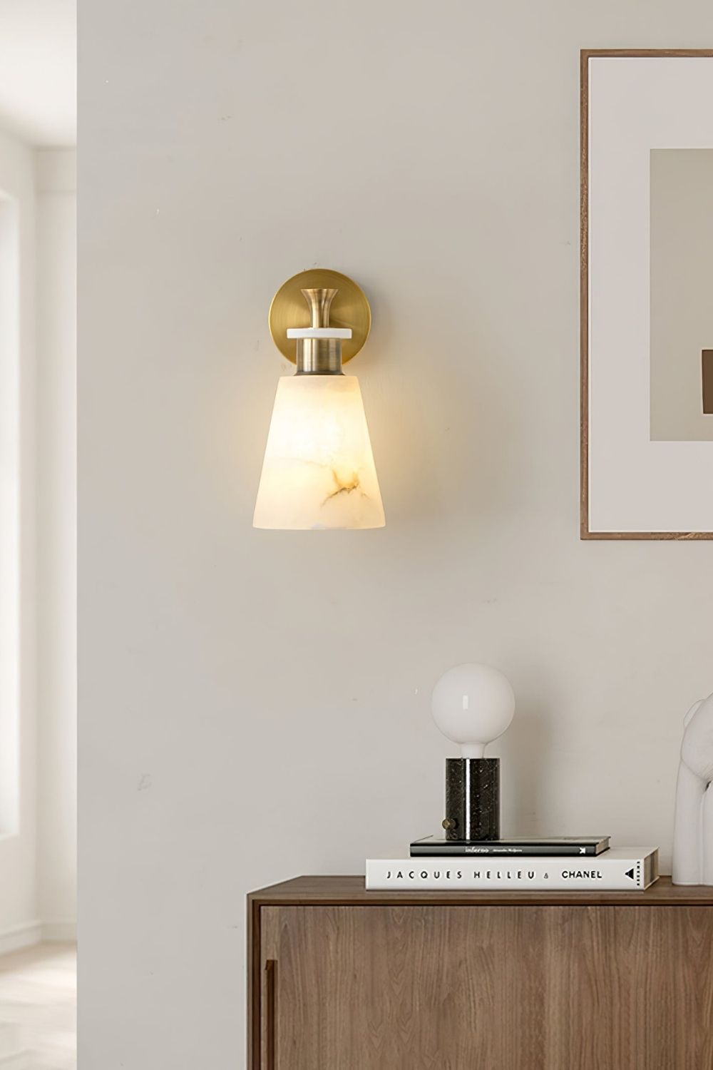 Tapered Alabaster Wall Sconce - view 7 | morylighting