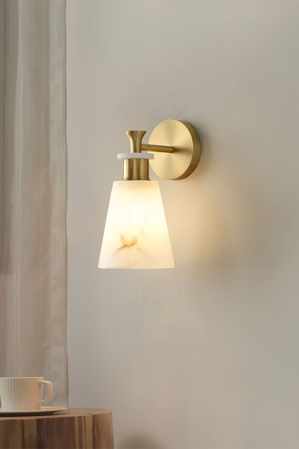 Tapered Alabaster Wall Sconce - view 6 | morylighting