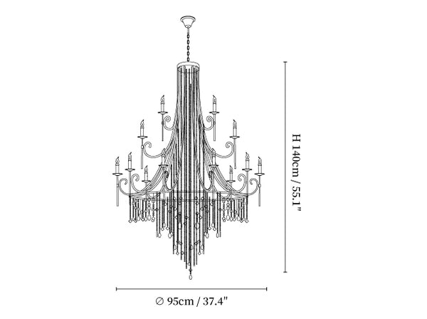 Tatum Lux Shell Crystal Chandelier | Morylighting (25)
