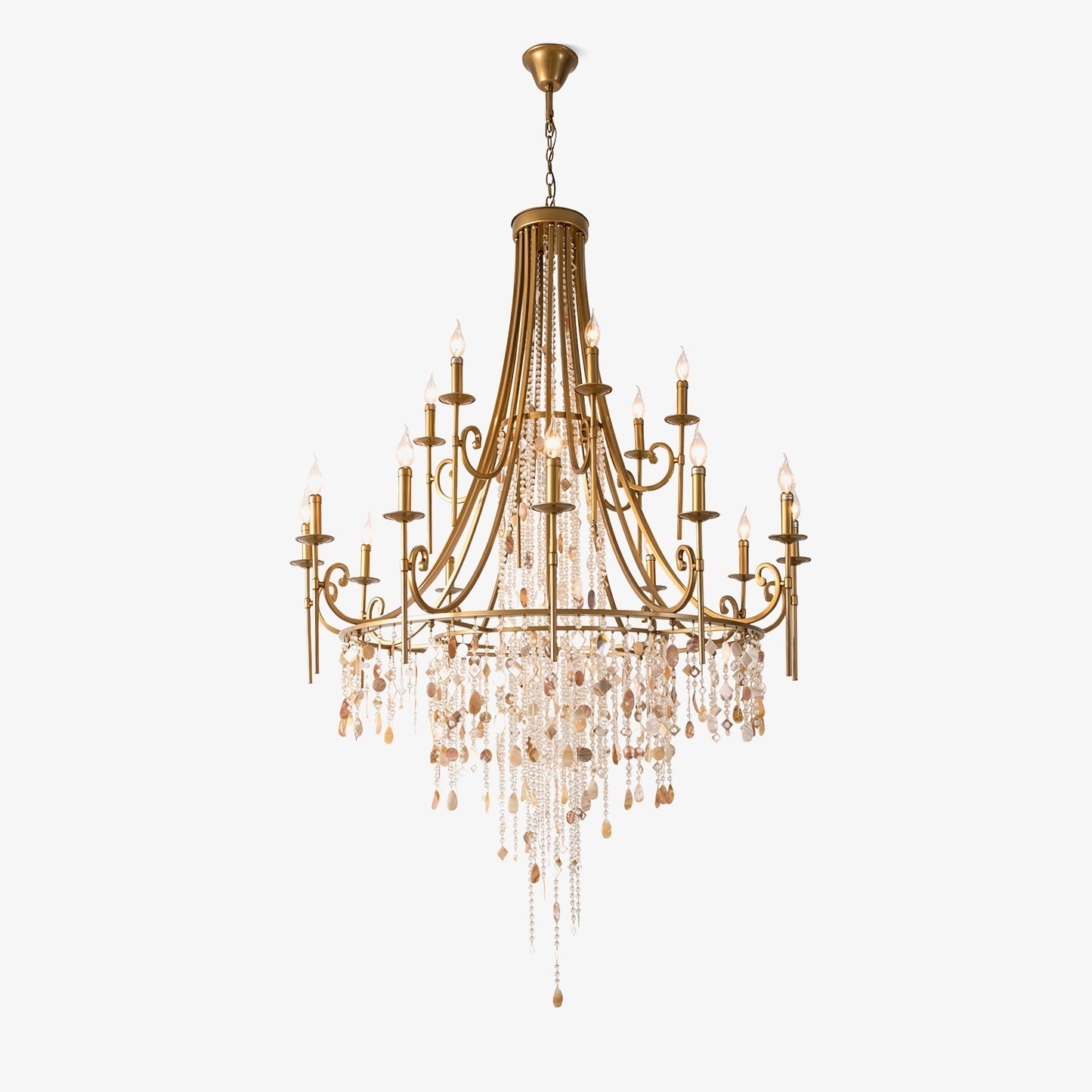 Tatum Lux Shell Crystal Chandelier | Morylighting (11)