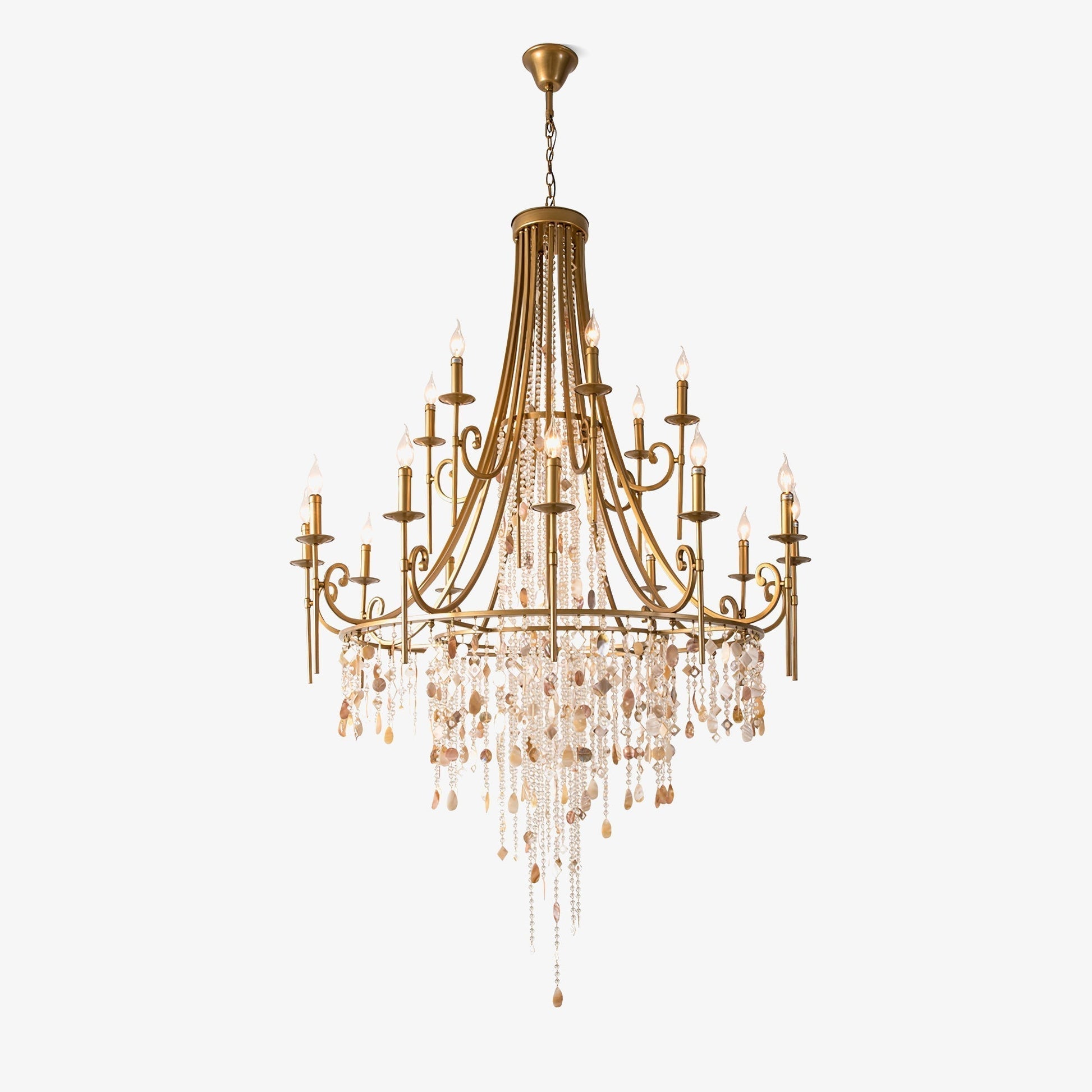 Tatum Lux Shell Crystal Chandelier | Morylighting (11)
