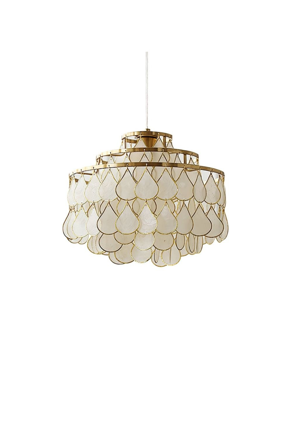 Teardrops Capiz Chandelier | morylighting
