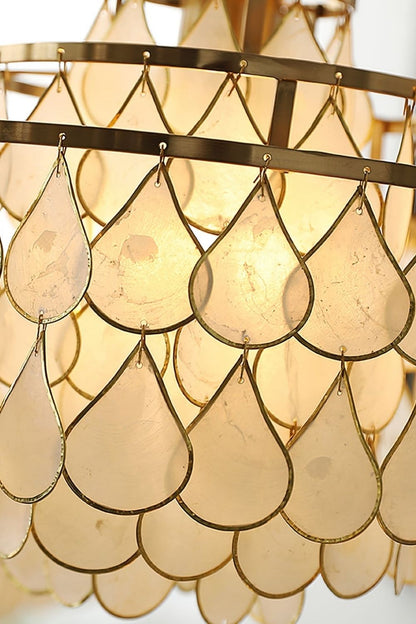 Teardrops Capiz Chandelier - view 25 | morylighting