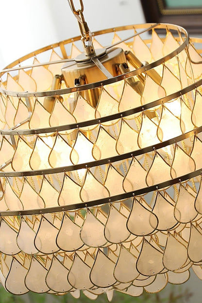 Teardrops Capiz Chandelier - view 26 | morylighting