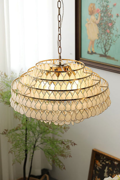 Teardrops Capiz Chandelier - view 8 | morylighting