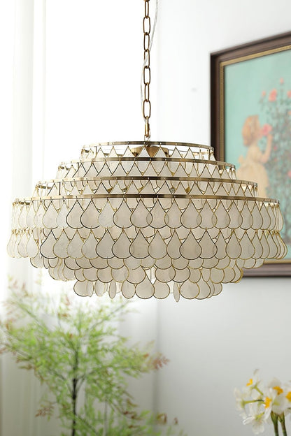 Teardrops Capiz Chandelier - view 20 | morylighting