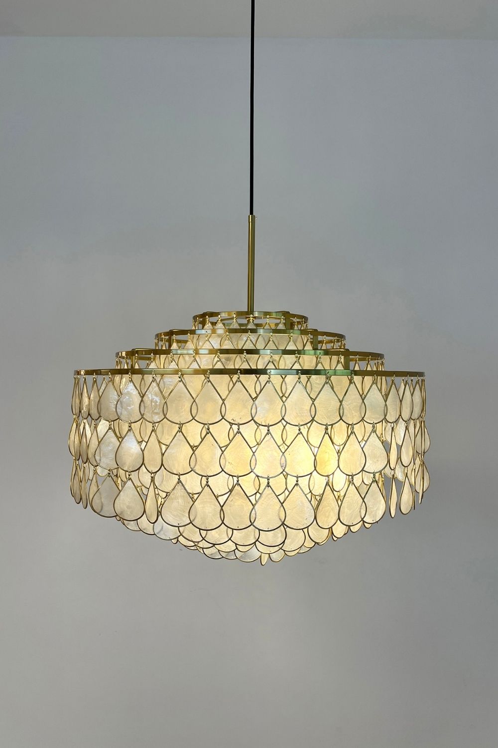 Teardrops Capiz Chandelier - view 18 | morylighting