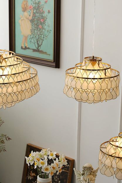 Teardrops Capiz Chandelier - view 12 | morylighting