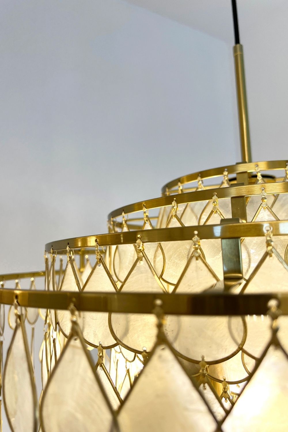 Teardrops Capiz Chandelier - view 17 | morylighting