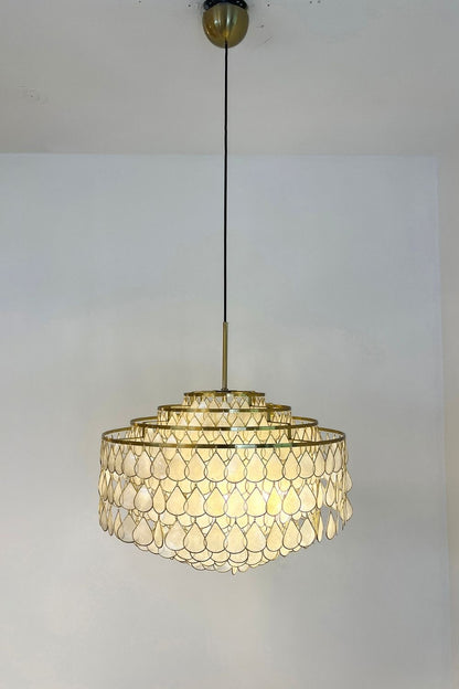 Teardrops Capiz Chandelier - view 19 | morylighting