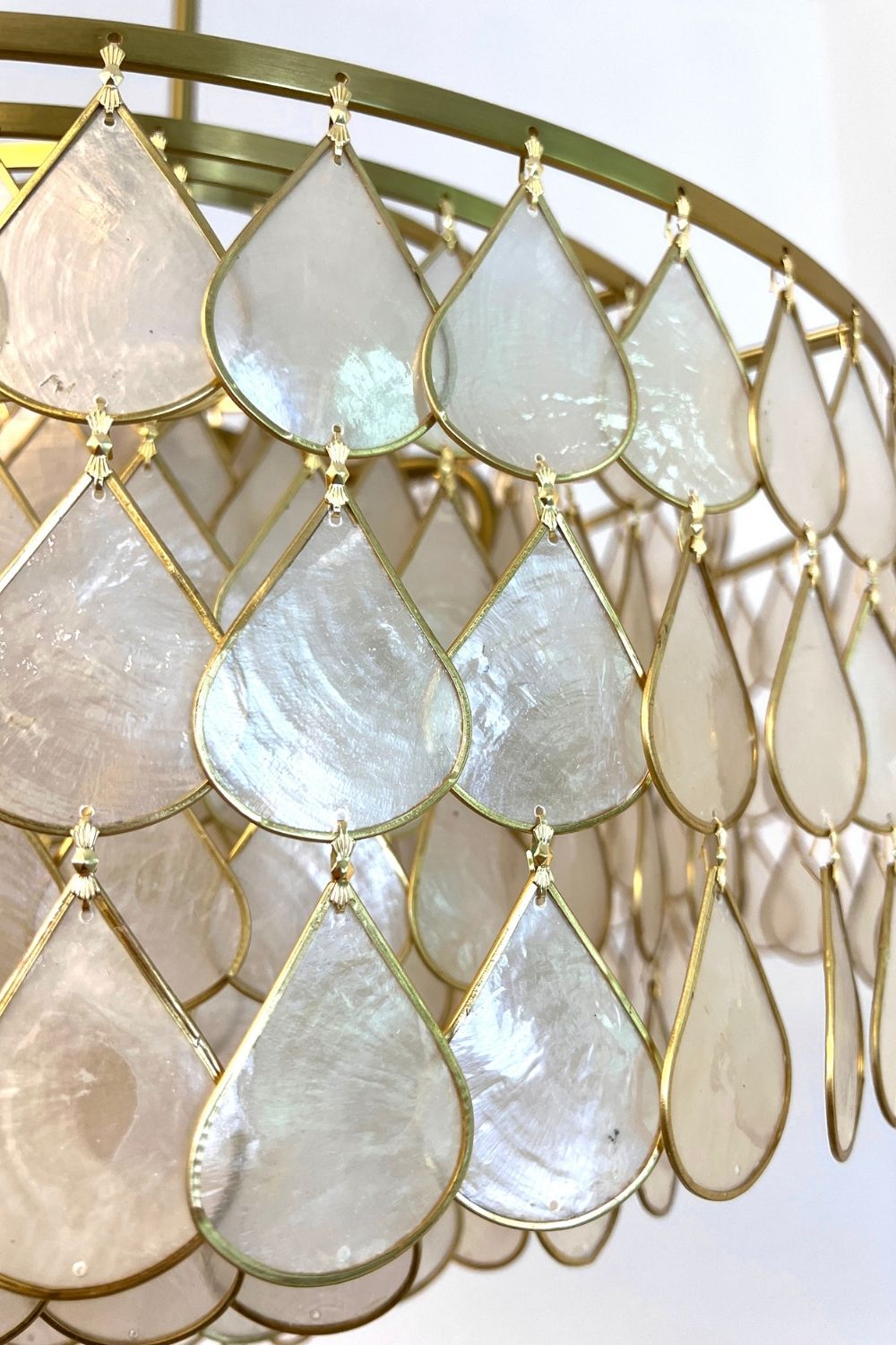 Teardrops Capiz Chandelier - view 27 | morylighting
