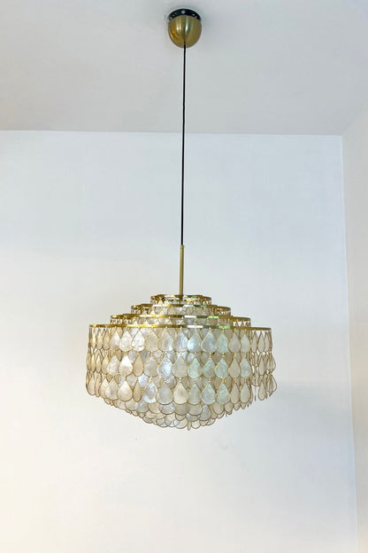 Teardrops Capiz Chandelier - view 23 | morylighting