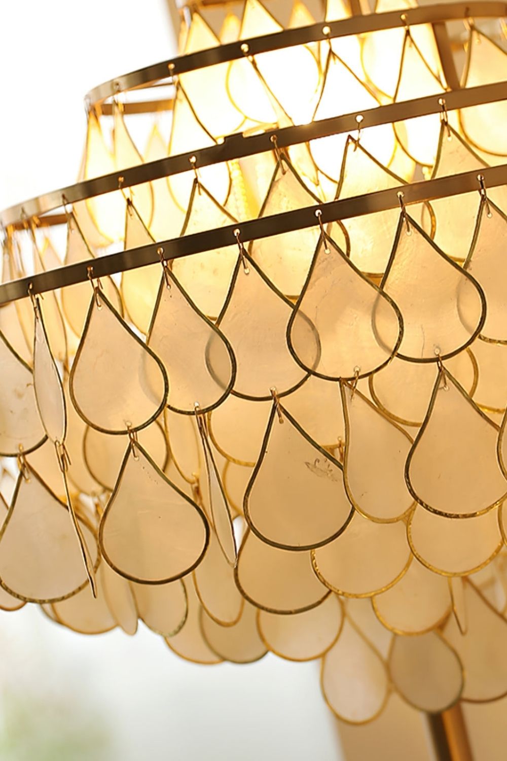 Teardrops Capiz Floor Lamp - view 14 | morylighting