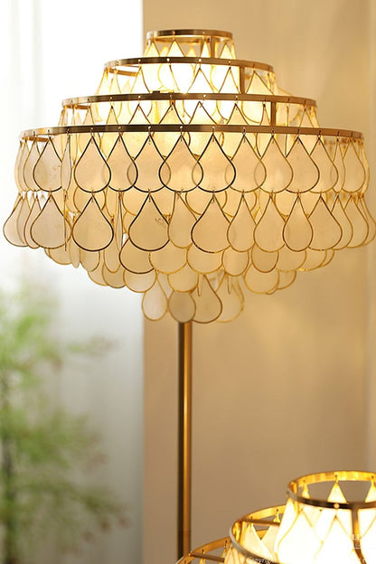 Teardrops Capiz Floor Lamp - view 11 | morylighting