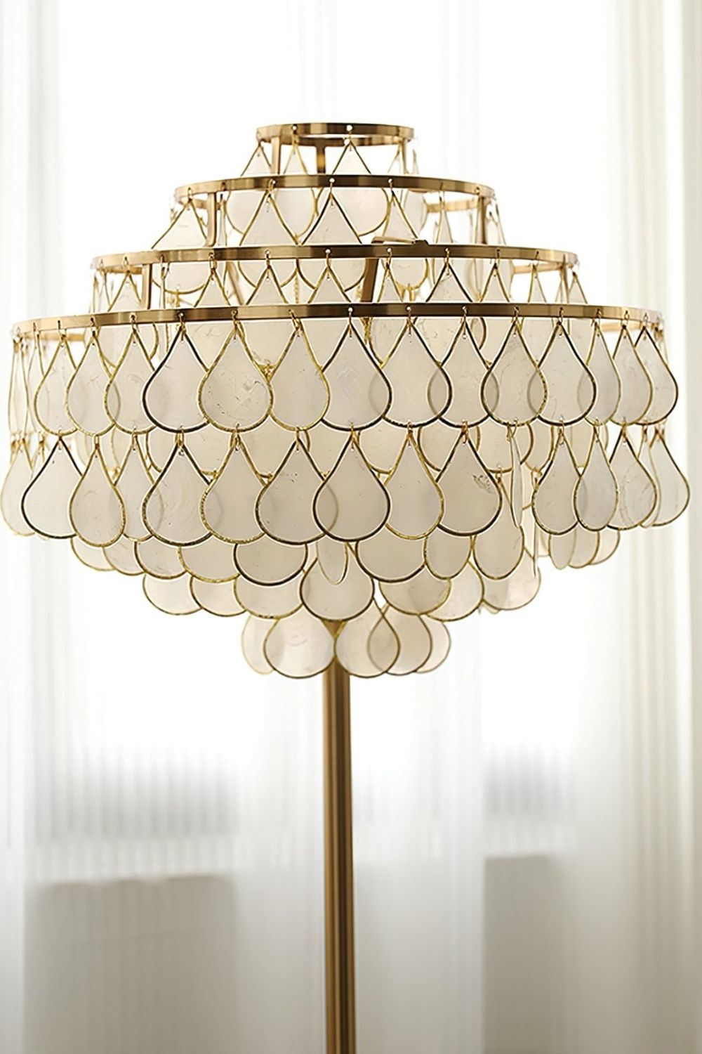 Teardrops Capiz Floor Lamp - view 13 | morylighting