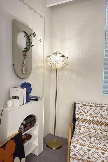 Teardrops Capiz Floor Lamp - view 6 | morylighting