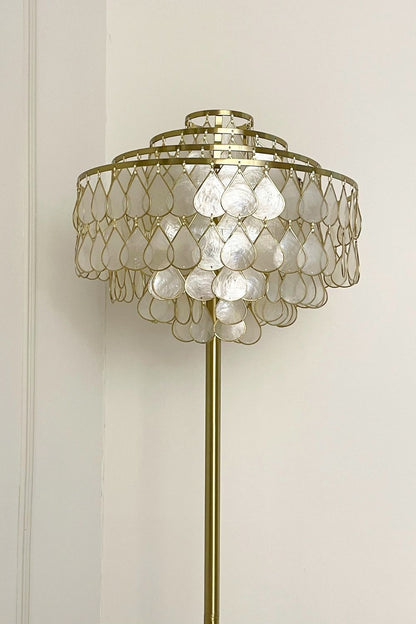 Teardrops Capiz Floor Lamp - view 12 | morylighting