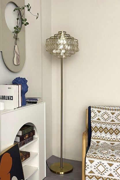 Teardrops Capiz Floor Lamp - view 8 | morylighting
