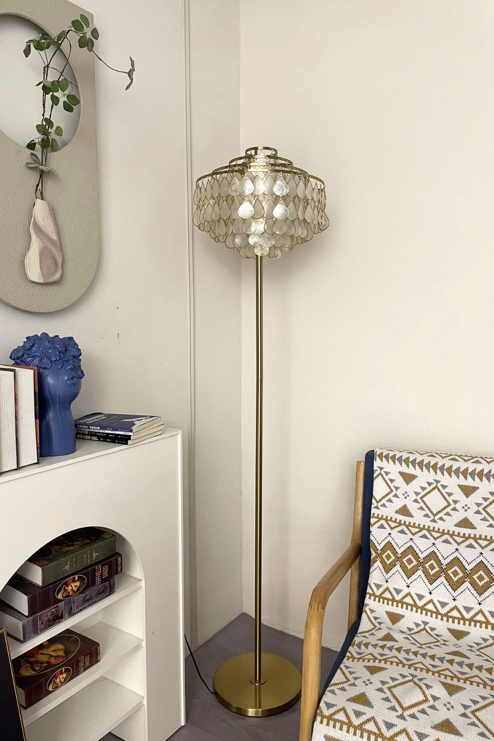Teardrops Capiz Floor Lamp - view 9 | morylighting