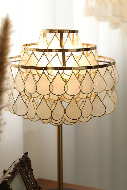 Teardrops Capiz Table Lamp - view 7 | morylighting