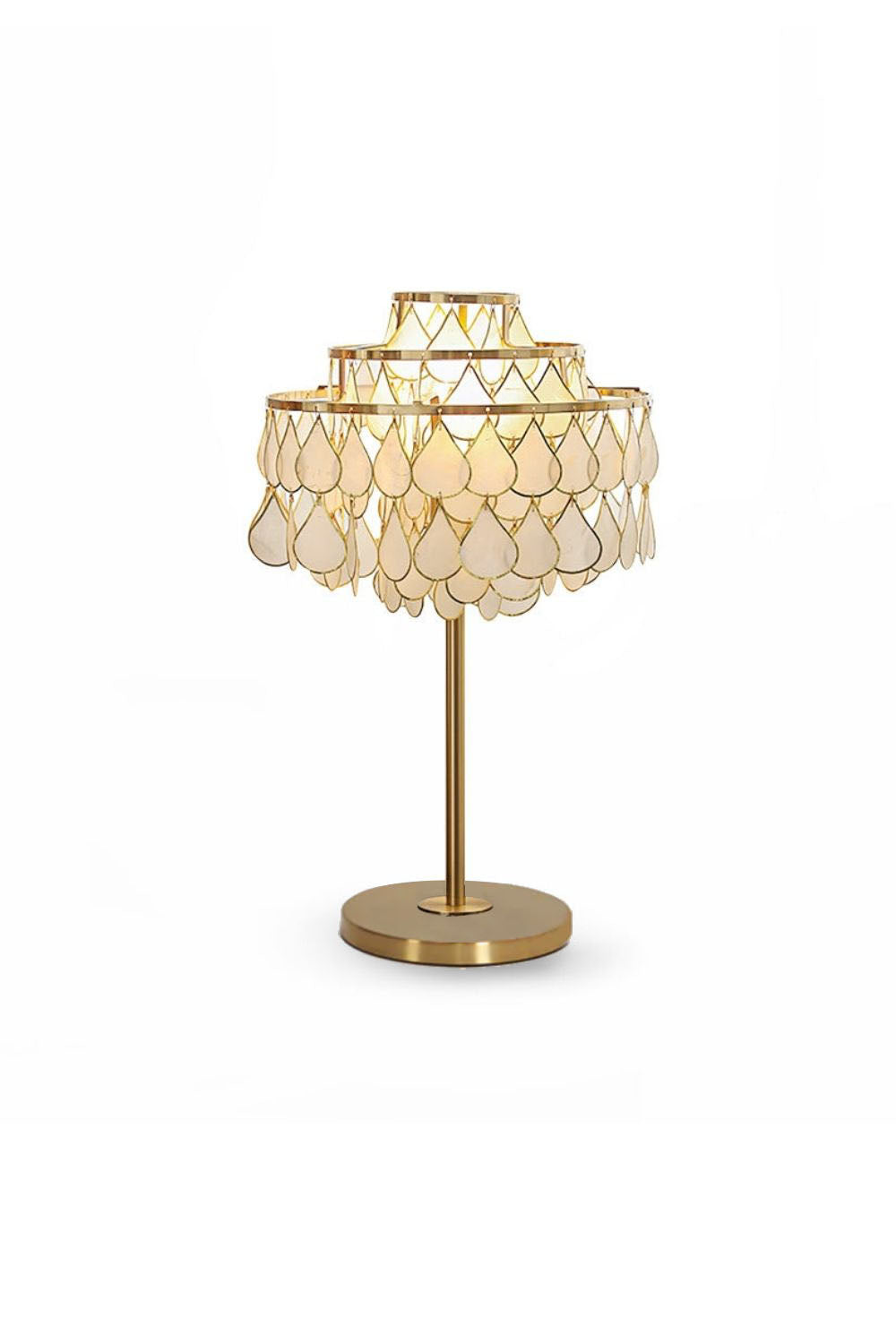 Teardrops Capiz Table Lamp | morylighting
