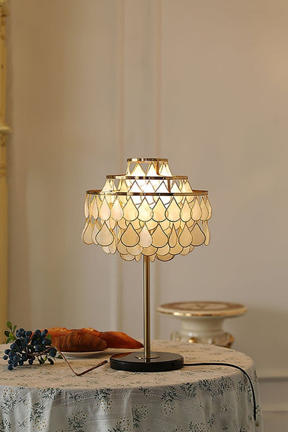 Teardrops Capiz Table Lamp - view 6 | morylighting