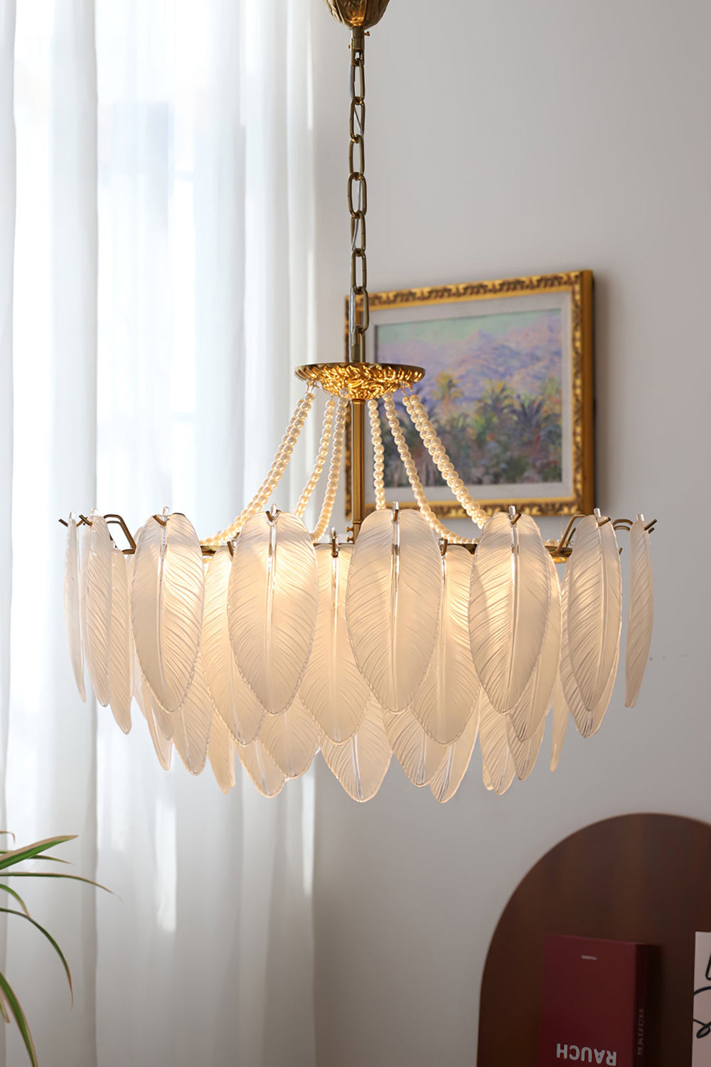 Texture Glass Leaf Chandelier - morylighting