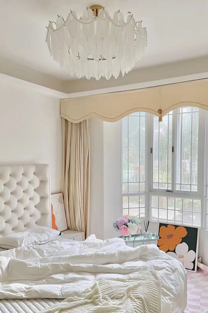 Texture Glass Leaf Chandelier - morylighting