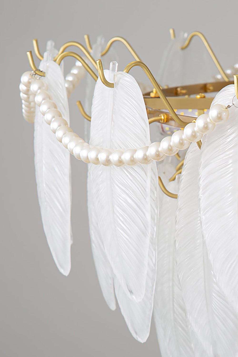 Texture Glass Leaf Chandelier - morylighting