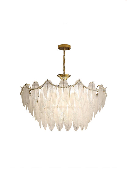 Texture Glass Leaf Chandelier - morylighting