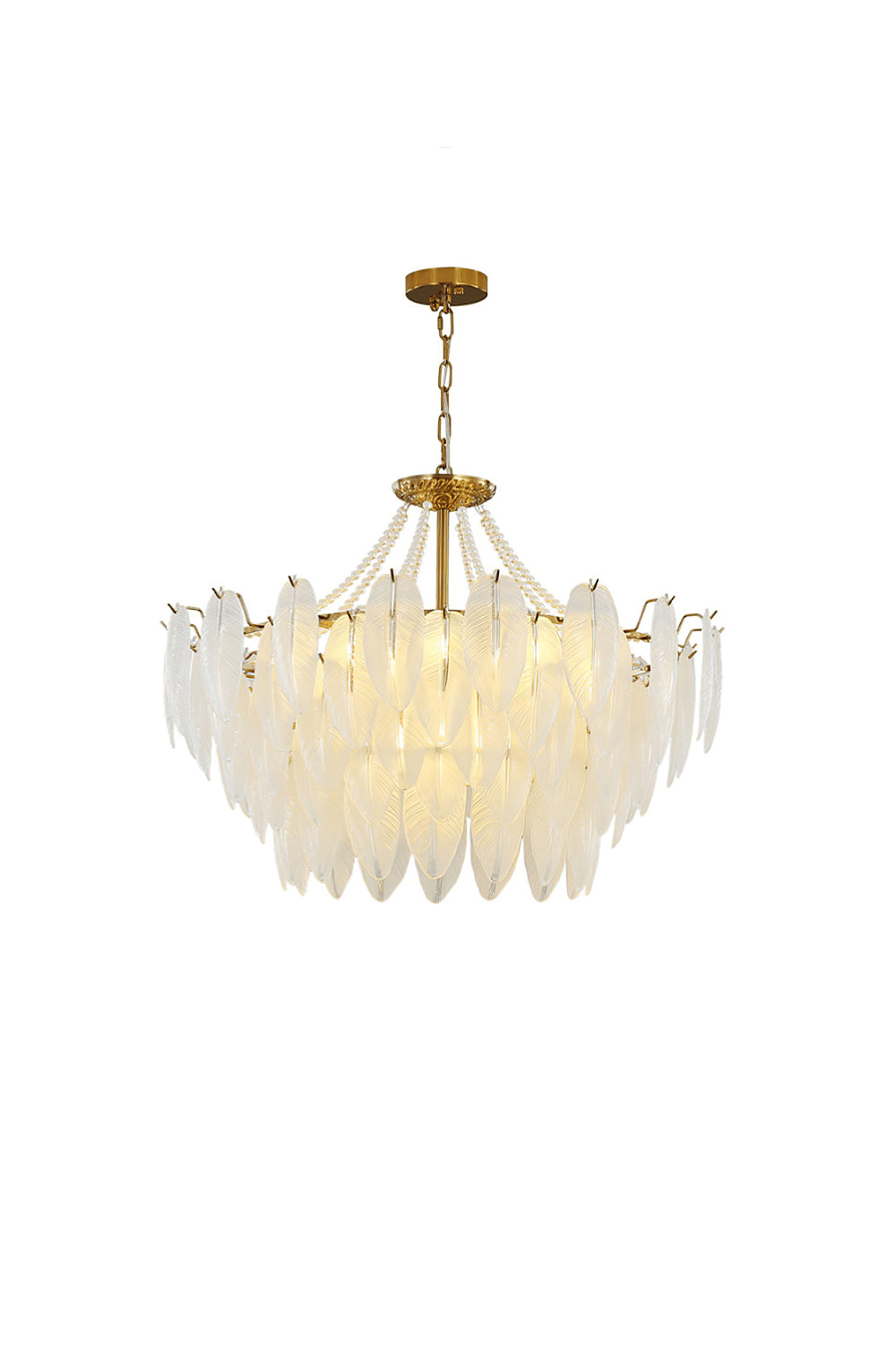 Texture Glass Leaf Chandelier - morylighting