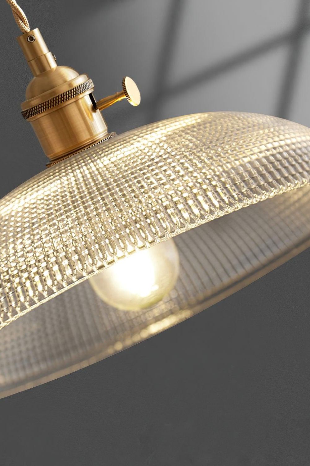 Textured Dome Glass Pendant Light - view 10 | morylighting