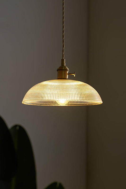 Textured Dome Glass Pendant Light - view 2 | morylighting