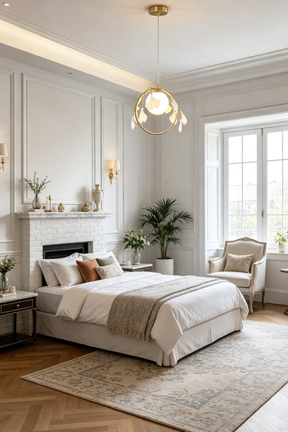 The Golden Gingko Halo Pendant Light for Bedroom | vexa lamps
