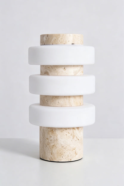 The Strata Stone Pillar Table Lamp | detail | vexa lamps