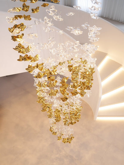 Galaxy Tidal Art Glass Crystal Spiral Chandelier