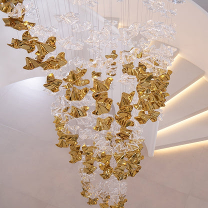 Galaxy Tidal Art Glass Crystal Spiral Chandelier