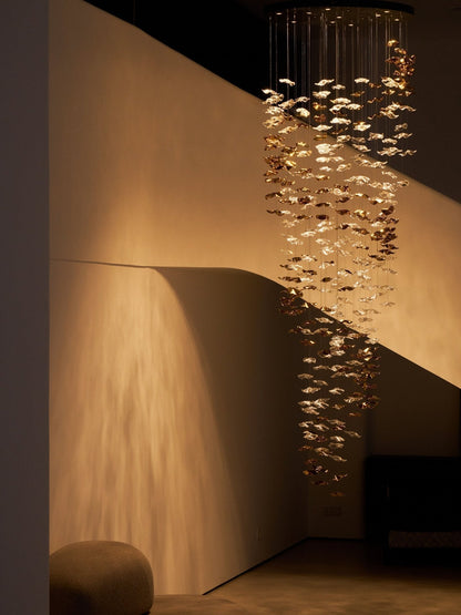 Galaxy Tidal Art Glass Crystal Spiral Chandelier