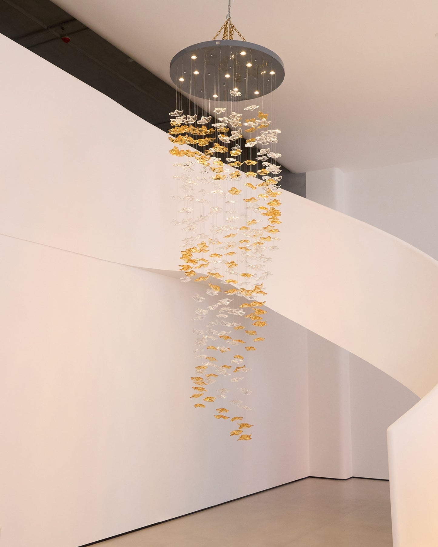 Galaxy Tidal Art Glass Crystal Spiral Chandelier