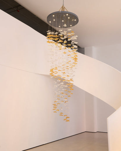 Galaxy Tidal Art Glass Crystal Spiral Chandelier