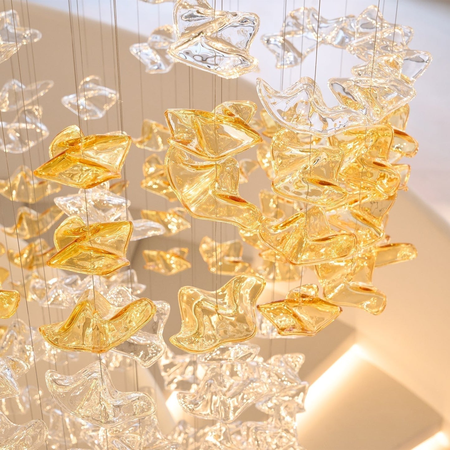 Galaxy Tidal Art Glass Crystal Spiral Chandelier