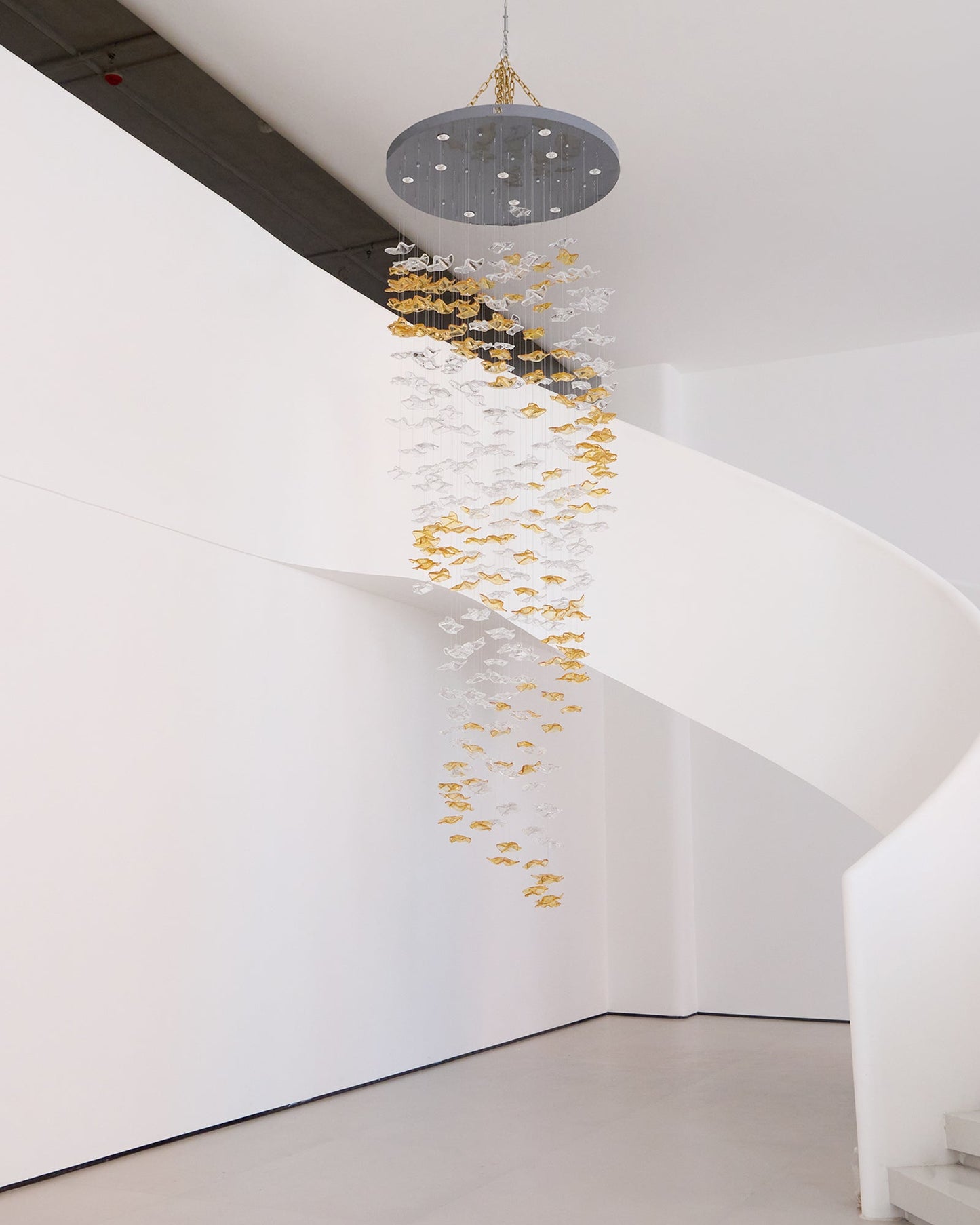 Galaxy Tidal Art Glass Crystal Spiral Chandelier