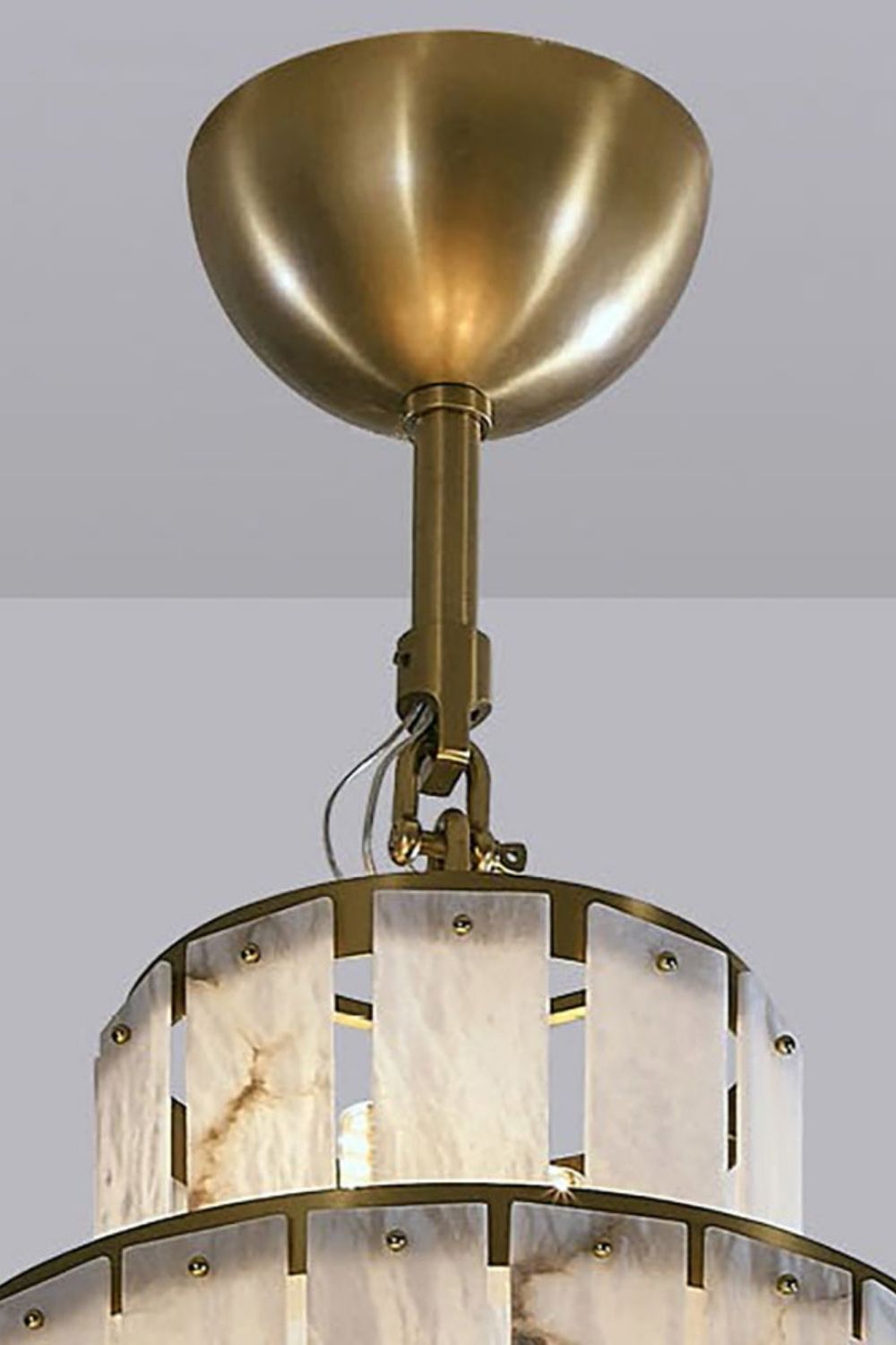 Tiered Rectangular Alabaster Chandelier - view 12 | morylighting