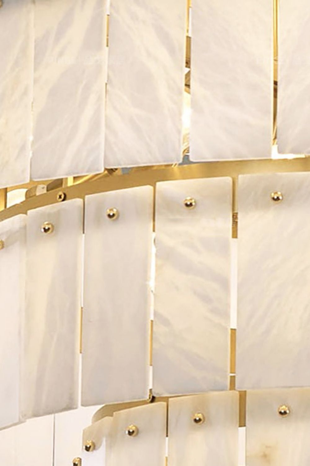 Tiered Rectangular Alabaster Chandelier - view 13 | morylighting
